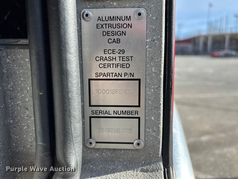 image for item FB3507 2016 Spartan LA41M-2142 pumper fire truck