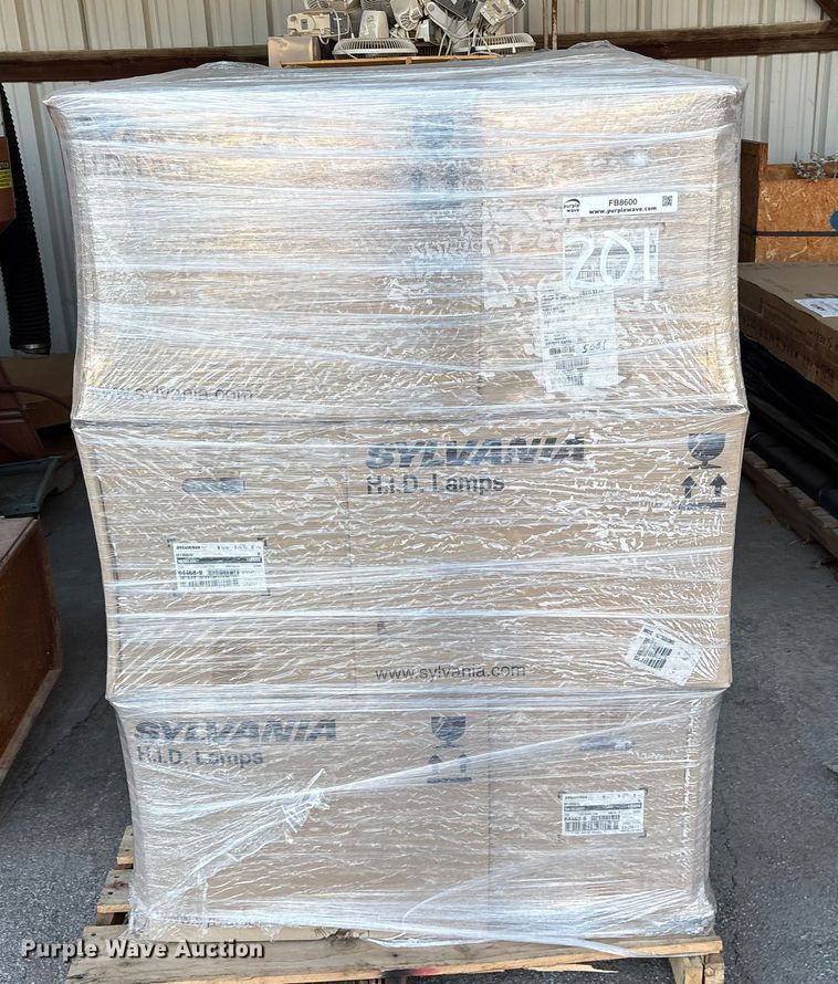 image for item FB8600 (3) pallets of approximately 200 Sylvania H.I.D lamps