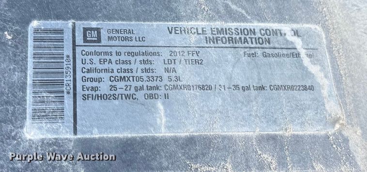 image for item FB8619 2012 Chevrolet Suburban SUV