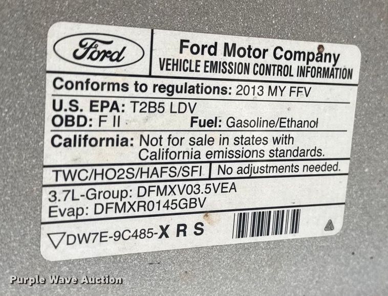 image for item FB8623 2013 Ford Taurus Police Interceptor 