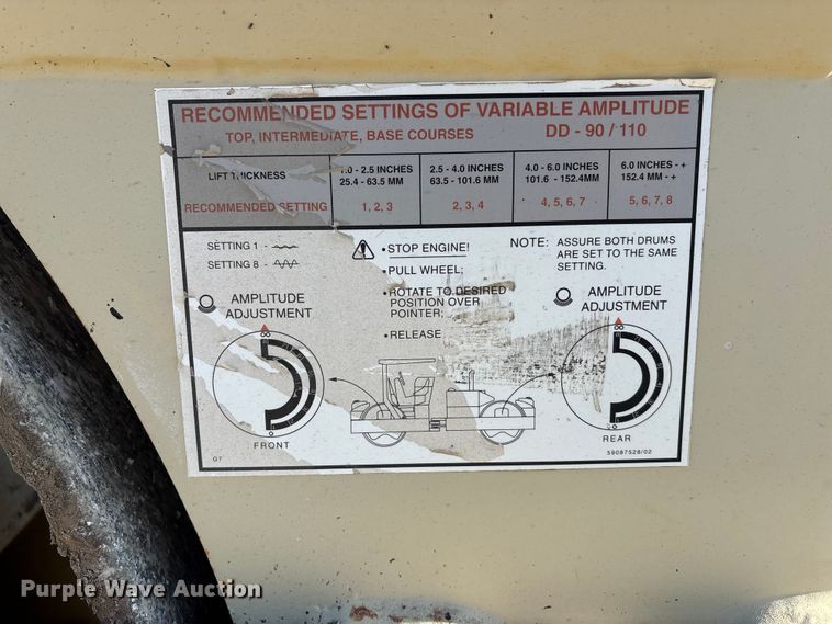 image for item FC1543 Ingersoll Rand DD-90 double drum vibratory roller