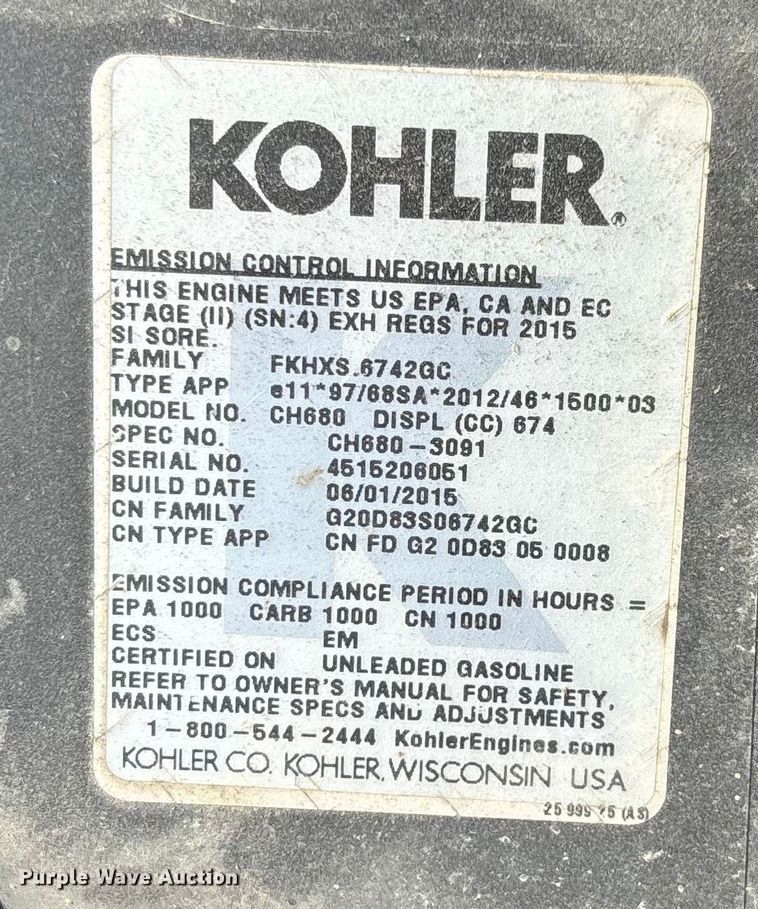 image for item FC1564 John Deere F687 ZTR lawn mower