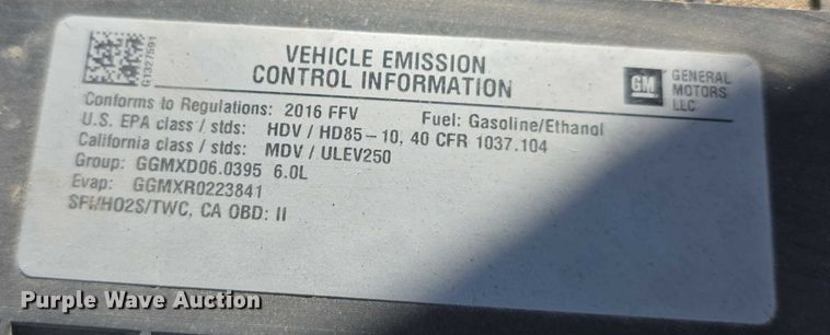 image for item FI0799 2016 Chevrolet Express G2500 van