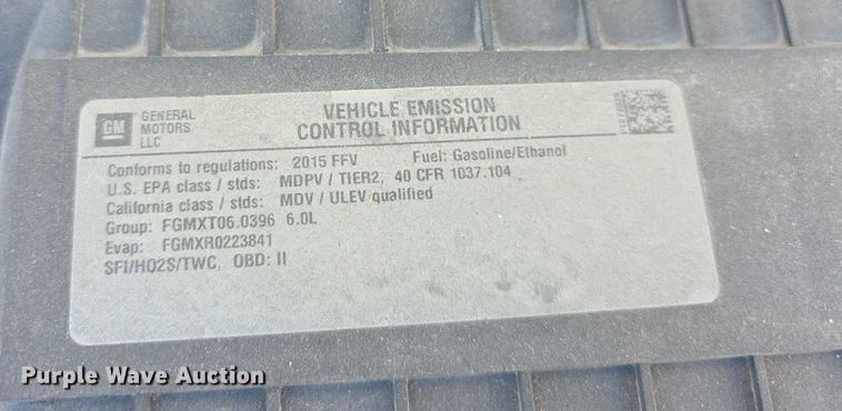 image for item FI0800 2015 Chevrolet Express G2500 van