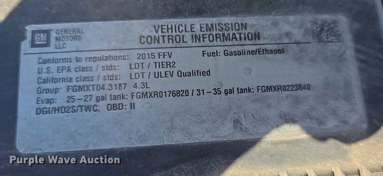 image for item FI0829 2015 Chevrolet Silverado 1500 pickup truck