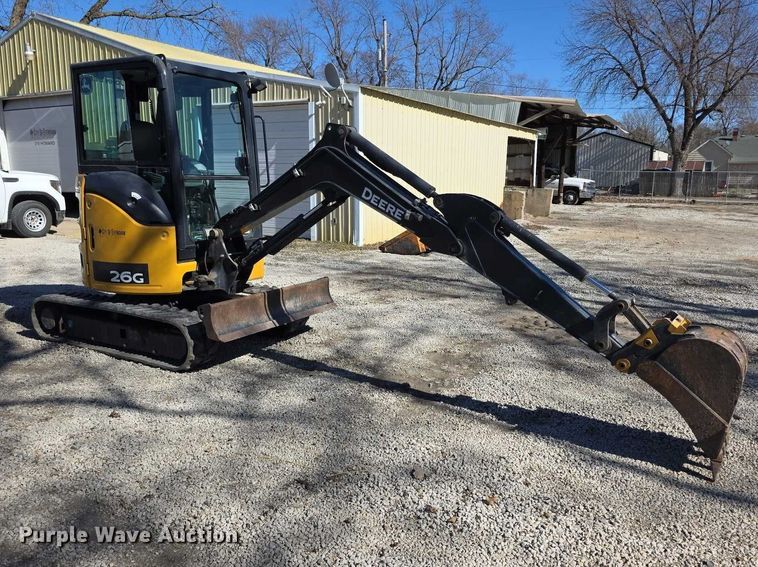 image for item FI0882 2017 John Deere 26G mini excavator