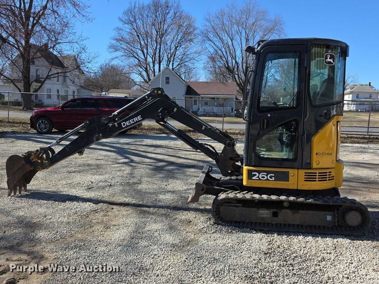 image for item FI0882 2017 John Deere 26G mini excavator