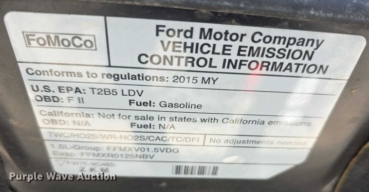 image for item FI0887 2015 Ford Fusion SE 