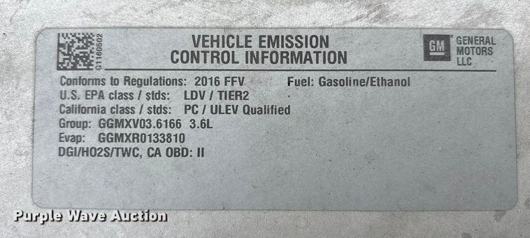 image for item FK1145 2016 Chevrolet Impala Limited Police Cruiser 