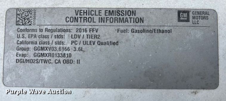 image for item FK1146 2016 Chevrolet Impala Limited Police Cruiser 