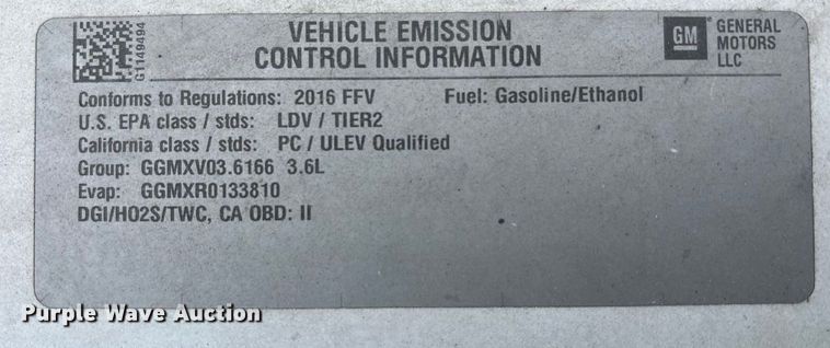 image for item FK1147 2016 Chevrolet Impala Limited Police Cruiser 