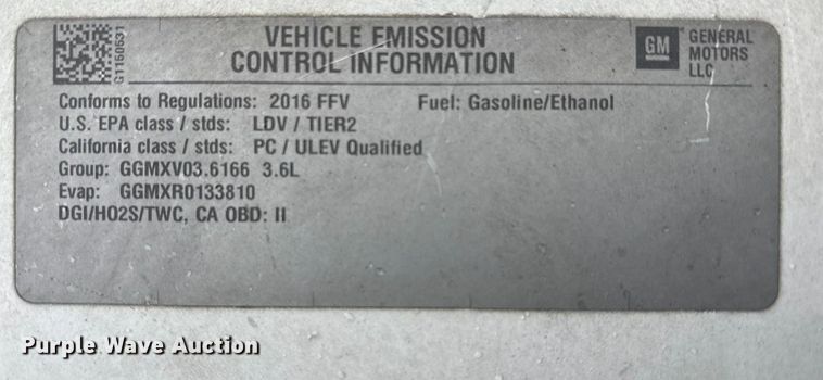 image for item FK1149 2016 Chevrolet Impala Limited Police Cruiser 