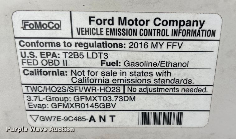 image for item FK1152 2016 Ford Explorer Police Interceptor SUV