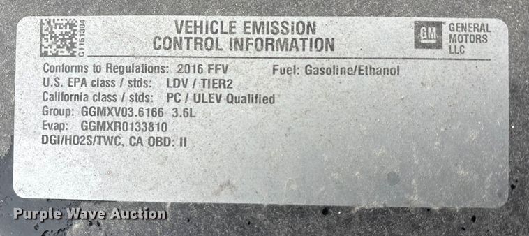 image for item FK1163 2016 Chevrolet Impala Limited Police Cruiser 