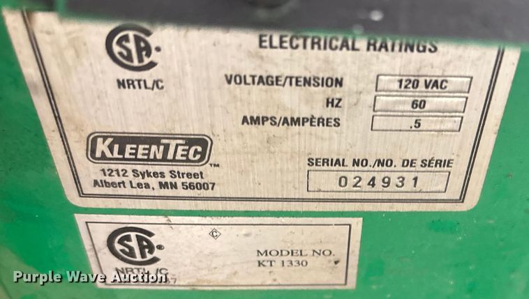 image for item FK1165 (3) KleenTec KT 1330 parts washers