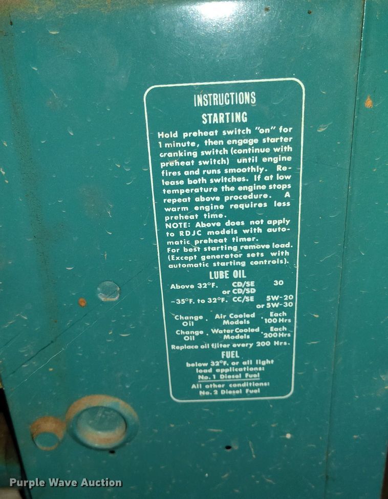 image for item IH9430 Onan 12.0 DJC generator