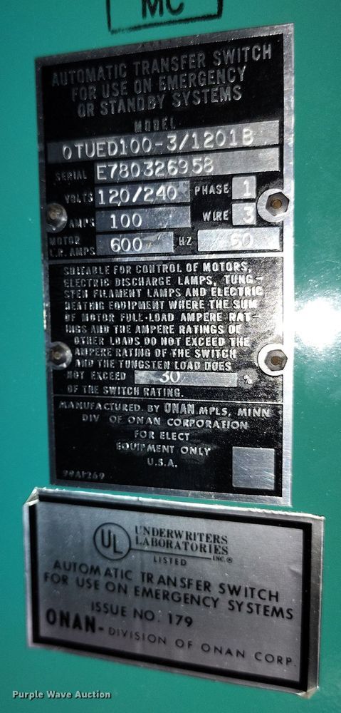 image for item IH9430 Onan 12.0 DJC generator