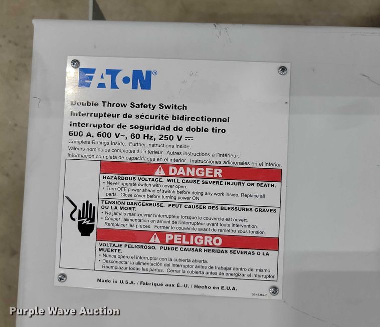 image for item NK9804 Generac Eaton double throw safety switch