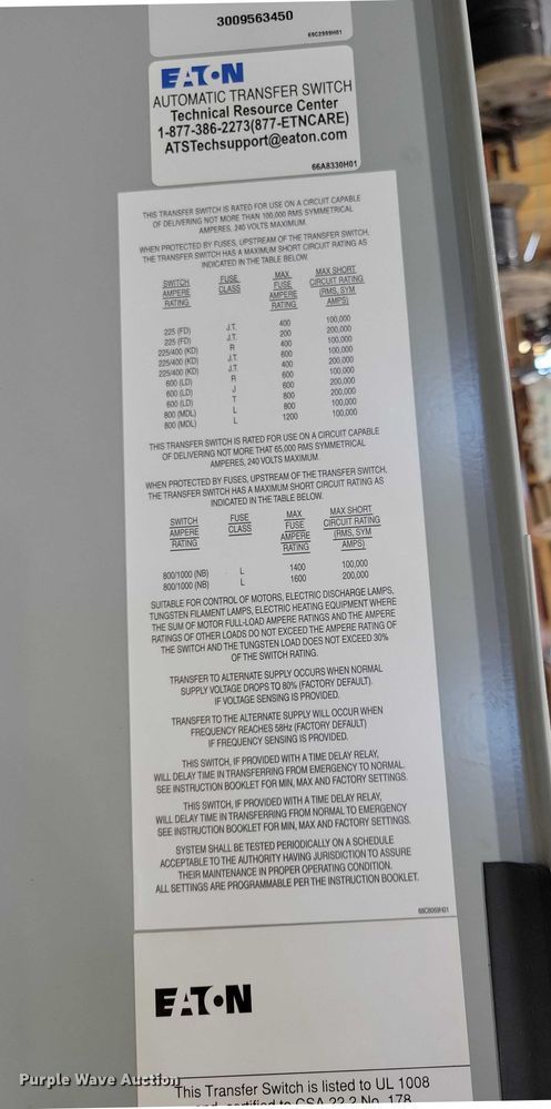 image for item NK9806 Generac Eaton ATC-300  transfer switch