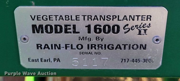 image for item DT0933 Rain-Flo Irrigation 1600 Serries II transplanter
