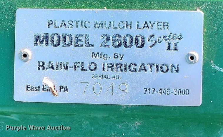 image for item DT0934 Rain-Flo Irrigation 2600 Series II plastic mulch layer