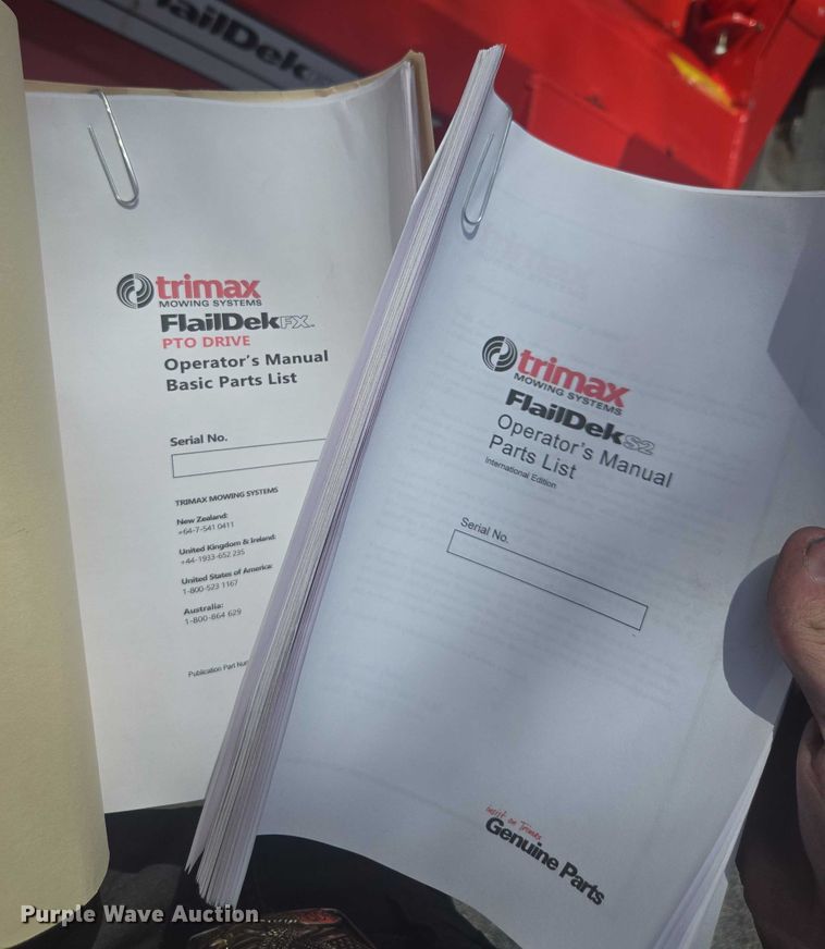 image for item DU2729 2019 Trimax Flaildek FX155 front mounted flail mower