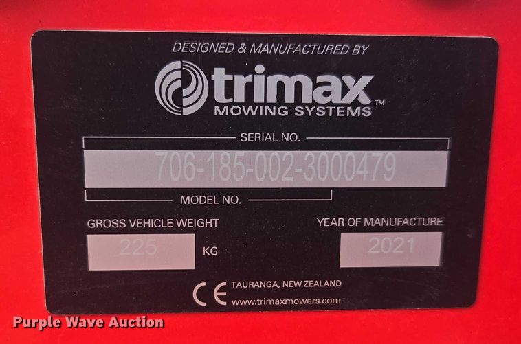 image for item DU2730 2021 Trimax Ezeemow FX185 flail mower
