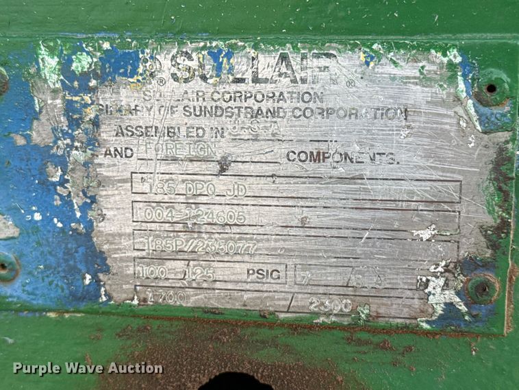 image for item DZ5059 Sullair air compressor