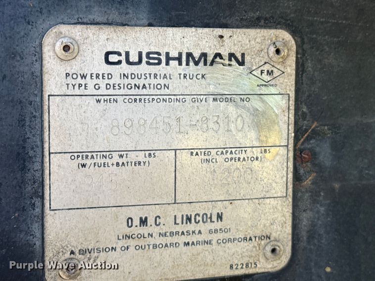 image for item DZ5096 Cushman K-90 golf cart