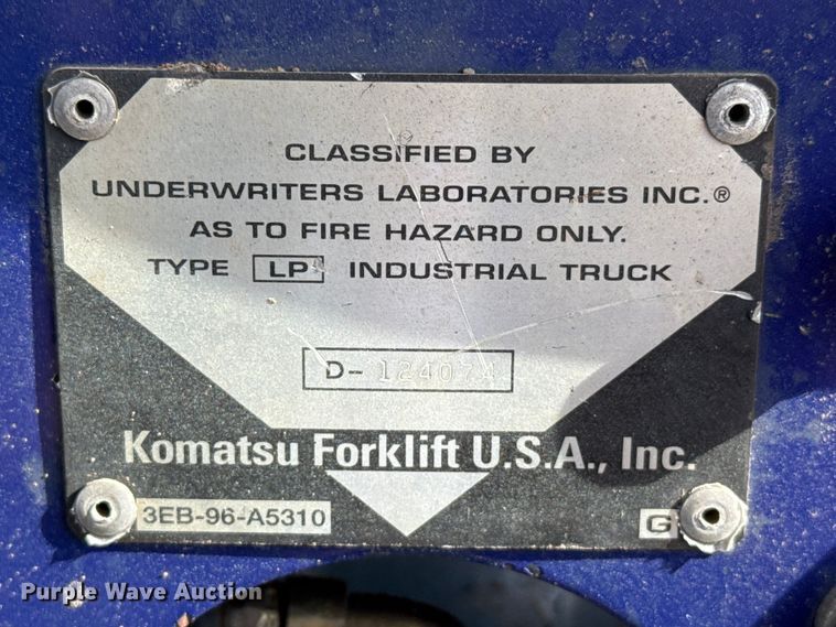 image for item DZ5097 Komatsu forklift