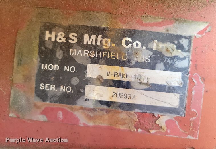image for item EA2847 H&S V-Rake-10 hay rake