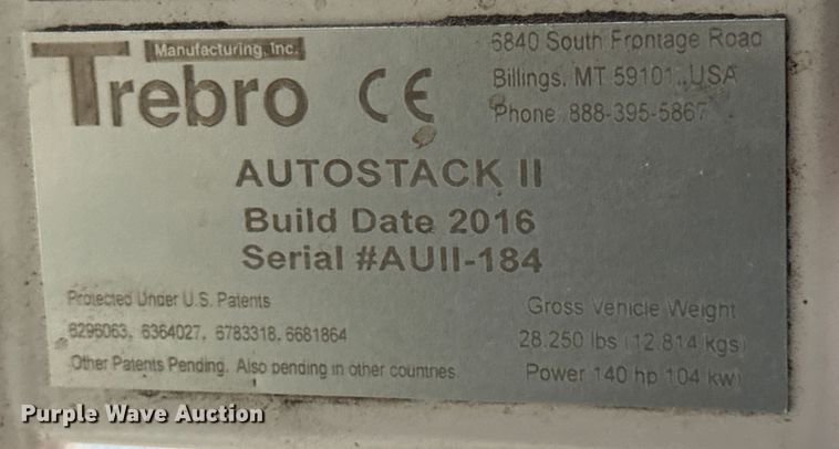 image for item EF2323 2016 Trebro Autostack II sod harvester