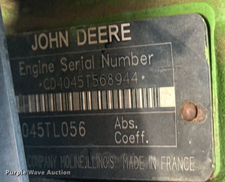 image for item EF2326 1999 John Deere 6410 MFWD tractor