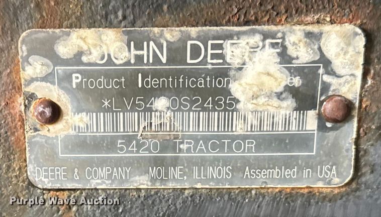 image for item EF2331 John Deere 5420 MFWD tractor