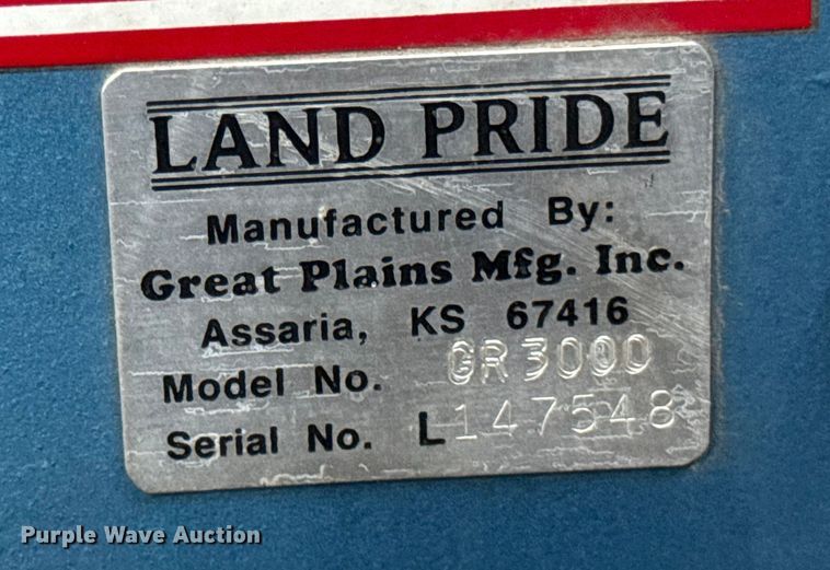 image for item EF2344 Land Pride GR3000 reel and bed knife sharpener