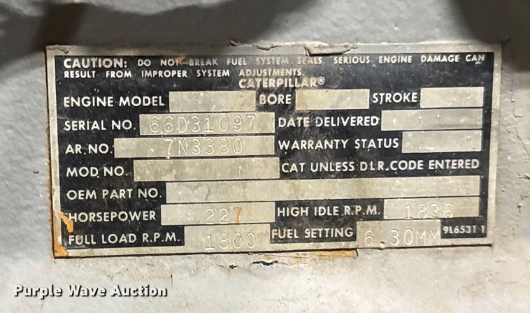 image for item EF2352 Caterpillar 3306 generator