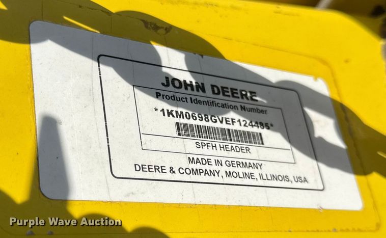 image for item EF2420 2013 John Deere 698 rotary forage head