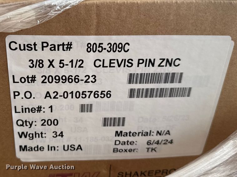 image for item FB0844 Approximately (850) clevis pins