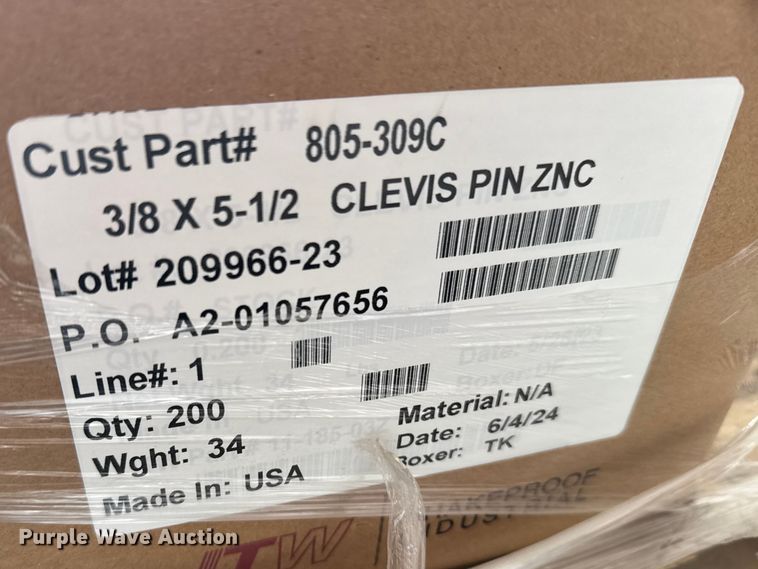 image for item FB0844 Approximately (850) clevis pins