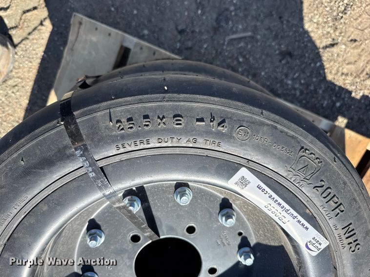 image for item FB0858 (6) 25.5x8-14 tires and wheels
