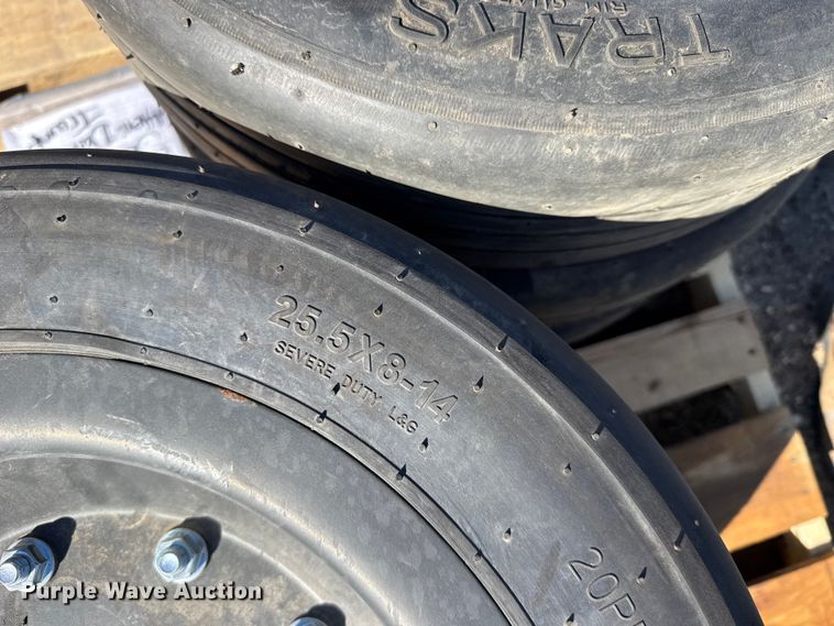 image for item FB0858 (6) 25.5x8-14 tires and wheels