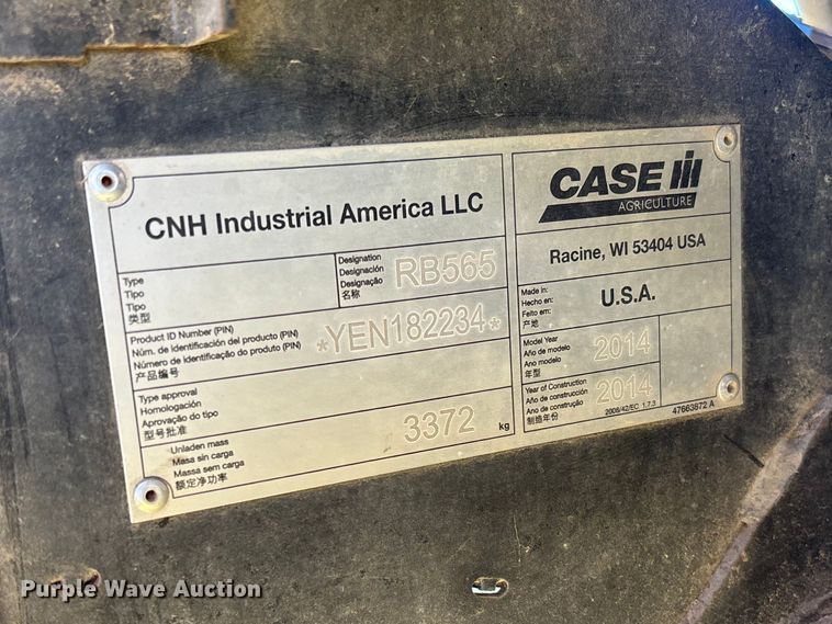 image for item FB3096 2014 Case IH RB565 round baler