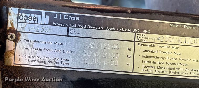 image for item FB3099 1996 Case IH 4230 MFWD tractor