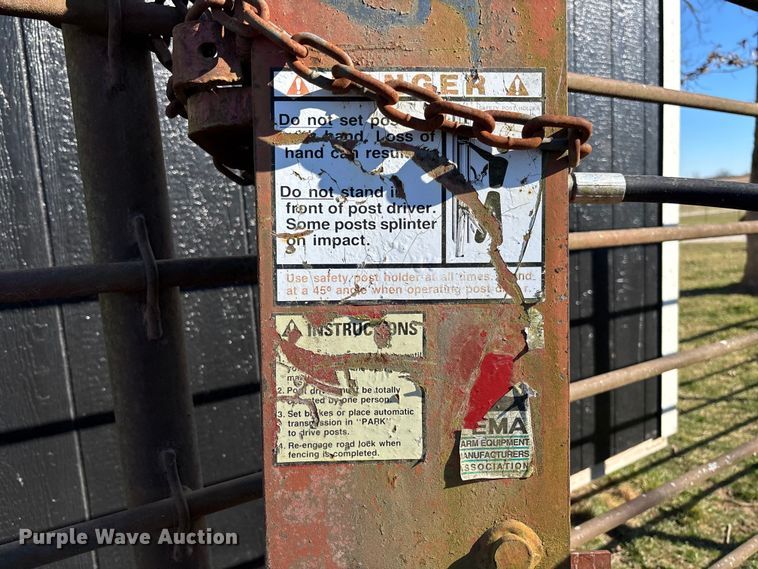 image for item FB3103 Shaver HD8 skid steer post driver