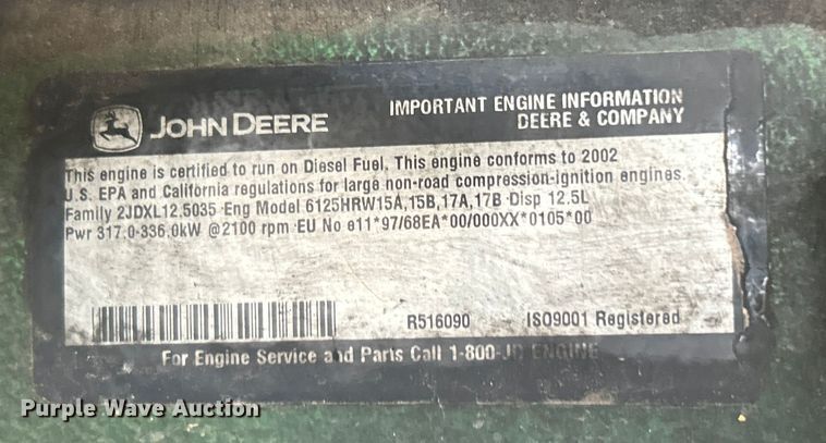 image for item FC5035 2002 John Deere 9420 4WD tractor