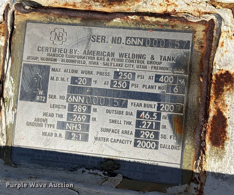 image for item FI0130 (2) anhydrous tanks