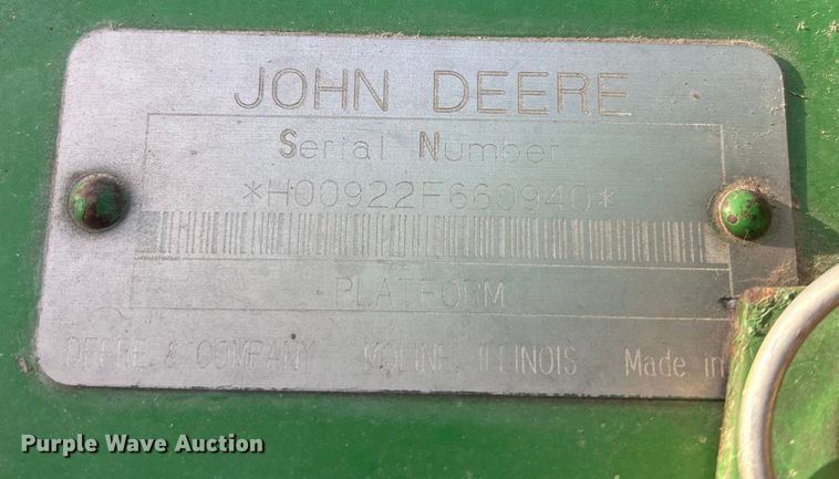 image for item FO3577 John Deere 922 rigid head