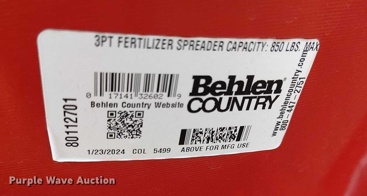 image for item IH9435 2024 Behlen County FS spreader