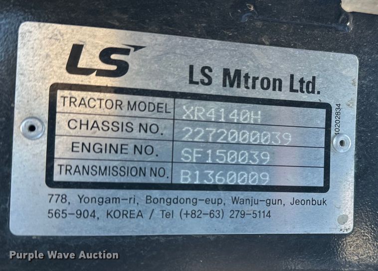 image for item YA2024 LS Mtron XR4140H MFWD tractor