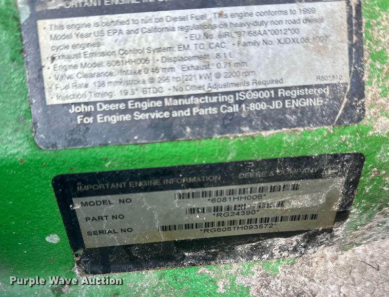 image for item YA2232 2000 John Deere 9650STS combine